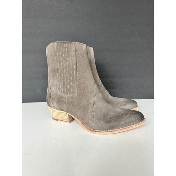 NWOB FREE PEOPLE New Frontier taupe Chelsea boots size 39 - Picture 2 of 10